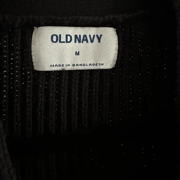 Old Navy Black Ribbed Cardigan Sweater - Picture 5 of 5